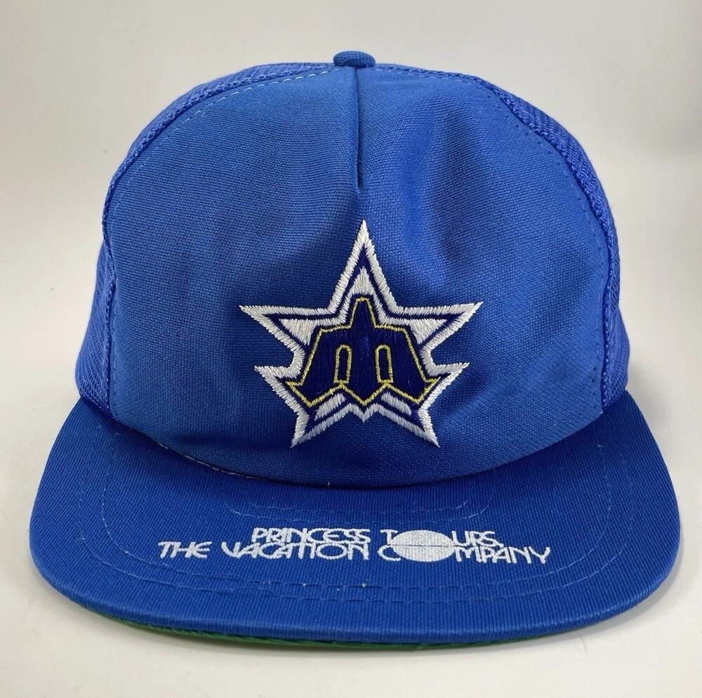 Sportcap Vintage Seattle Mariners Mens One Size Blue Green Strapback Trucker Hat